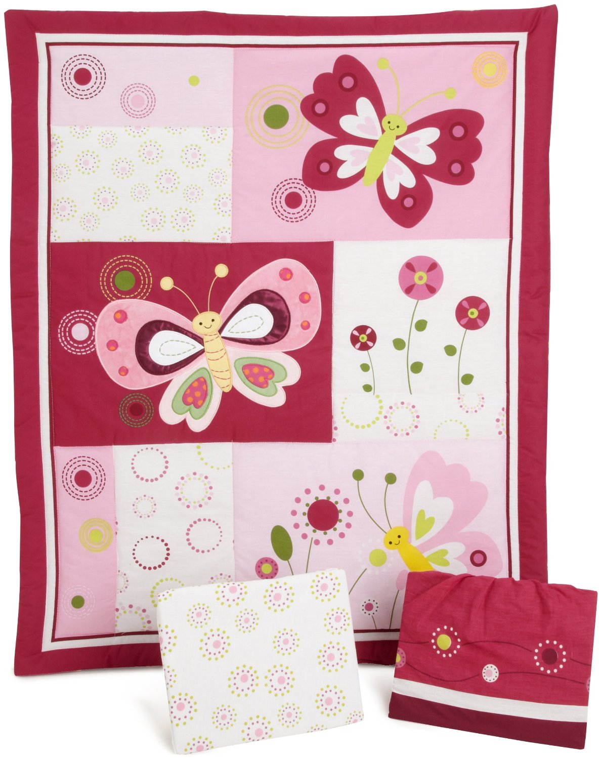 Bedtime Original Pink Butterfly Baby Bedding