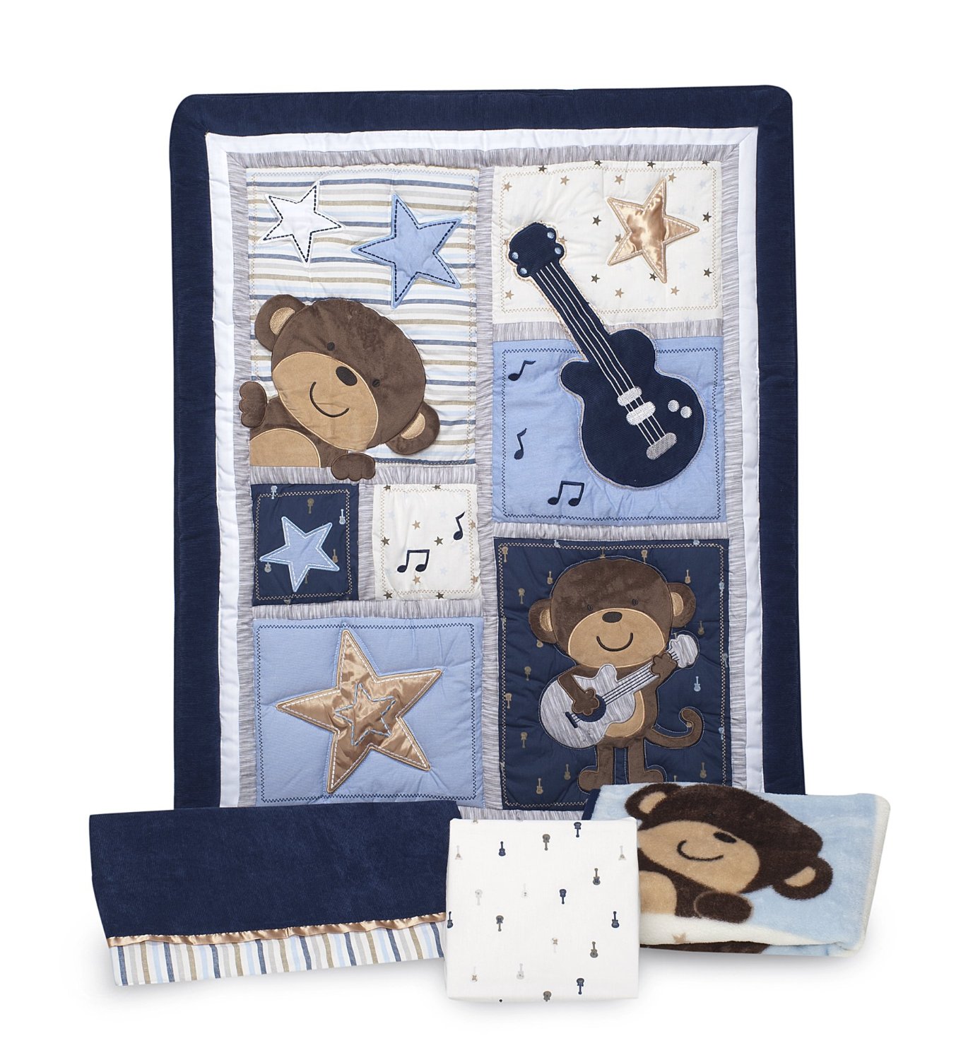 Carters Monkey Rockstar Baby Bedding Baby Bedding and Accessories