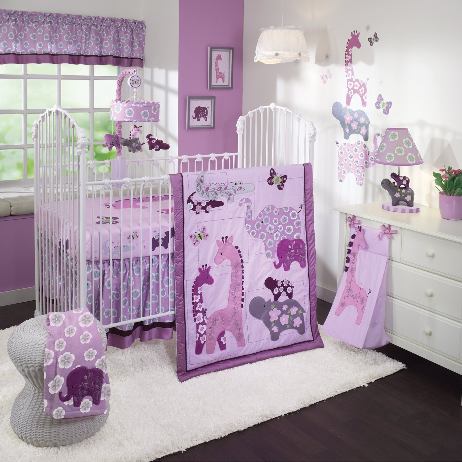 Lambs and Ivy Lavender Jungle Baby Bedding