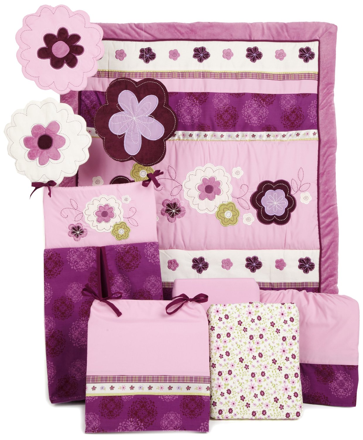 Nojo Pretty in Purple Crib Bedding
