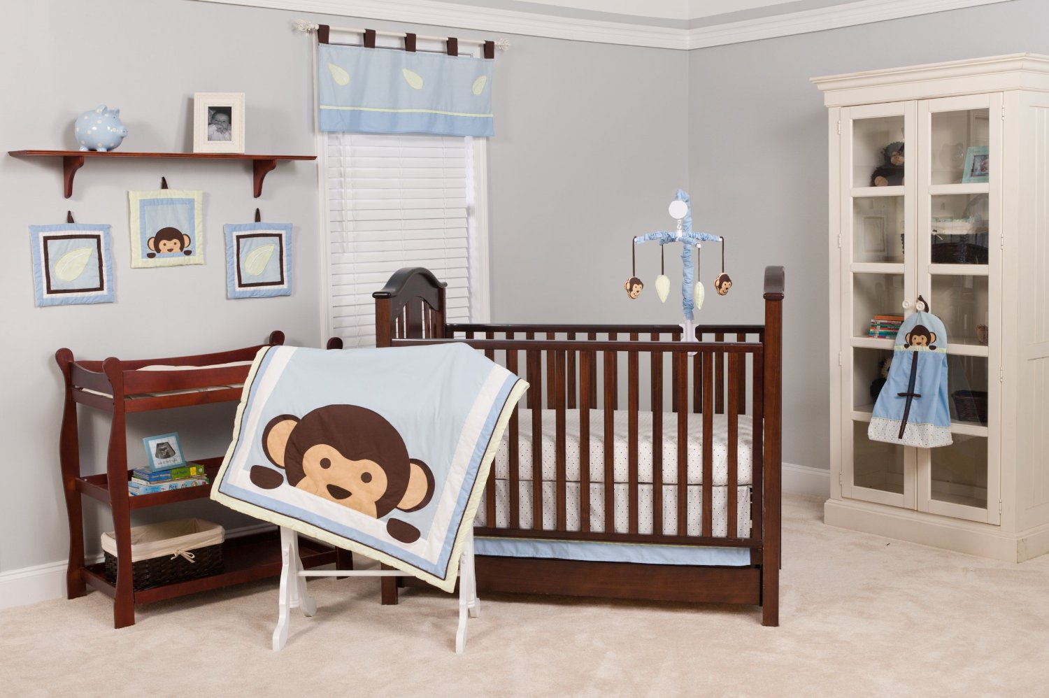 Pam Grace Creations Maddox Monkey Baby Bedding