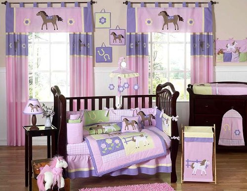 Sweet Jojo Designs Pretty Pony Horse Baby Bedding