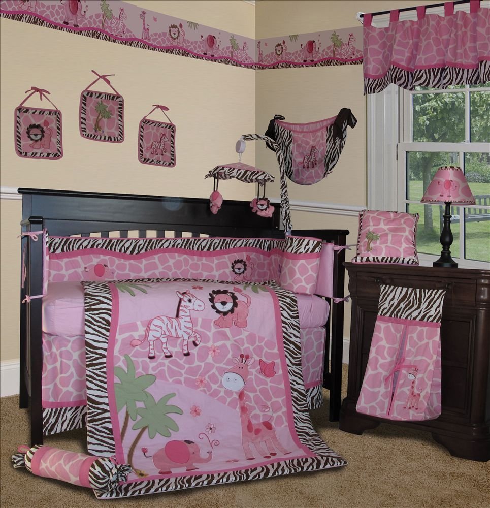 Sisi Pink Safari Baby Bedding
