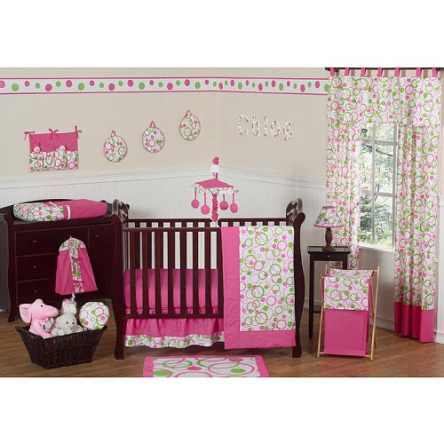 Sweet Jojo Designs Circles Pink Crib Bedding