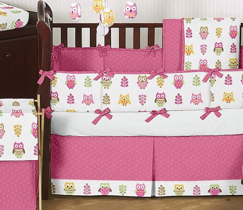 Sweet Jojo Designs Happy Owl Crib Bedding
