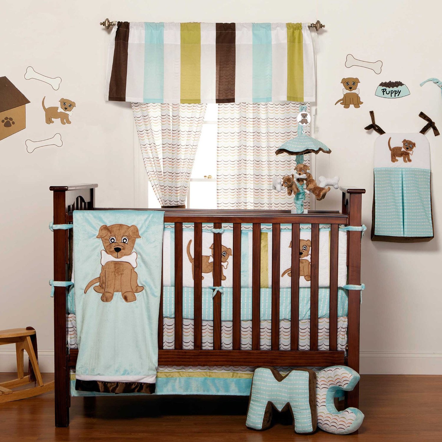 One Grace Place Puppy Pal Crib Bedding