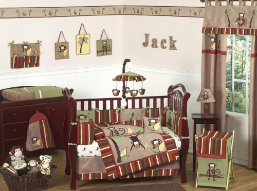 Sweet Jojo Designs Monkey Collection Baby Bedding